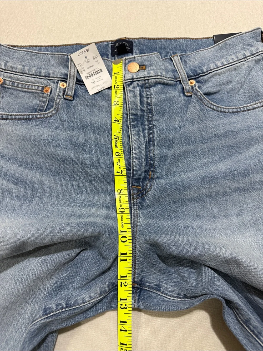 J. Crew Medium Blue Wide-Leg Raw Hem Jeans